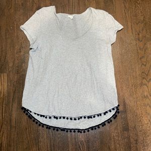 Caslon high low Pom Pom t shirt